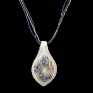 Genuine Murano Glass Pendant Necklace, 16"